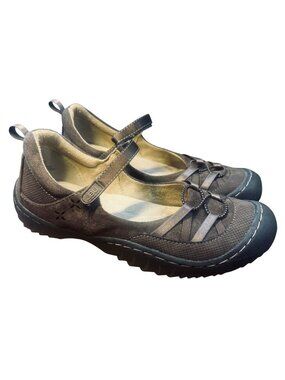 JBU By Jambu Womens Emmie Vegan Mary Jane Flats Size 7.5M Brown Memory Foam